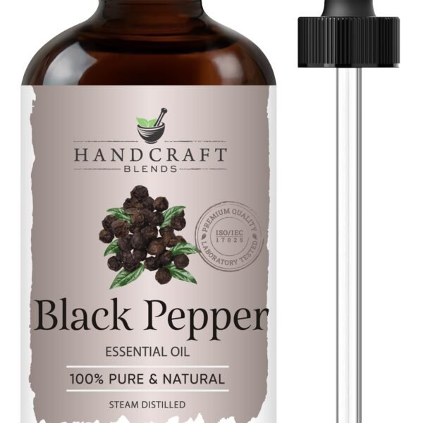 Black Pepper Essential Oil - Huge 4 Fl Oz - 100% Pure and Natural - Premium Grade Essential Oil for Diffuser and Aromatherapy