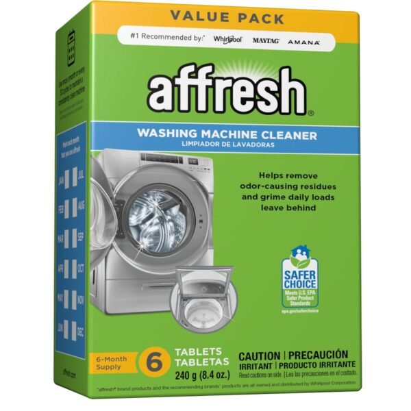 Affresh Washing Machine Cleaner, Cleans Front Load and Top Load Washers, Including HE, 6 Tablets