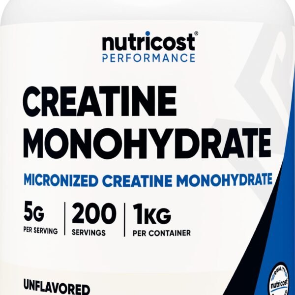 Nutricost Creatine Monohydrate Micronized Powder (1 KG) - Pure Creatine Monohydrate